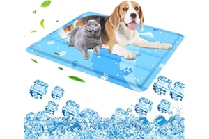 Aisuowa Esterilla Refrescante para Perros y Gatos, Alfombrilla de Gel Autorefrigerante, Cojín Refrescante No Tóxico, Cama Fría y Manta Refrigerante Duradera para Mascotas