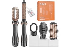 GOEASYOII Sèche Cheveux Air Styler 6 en 1, Brosse Chauffante Brushing et 1200W SèChe-Cheveux, Air Styler, Fer a Boucler Ions Négatifs, Brosse Lissante Cheveux, 4 Températures (NE1)