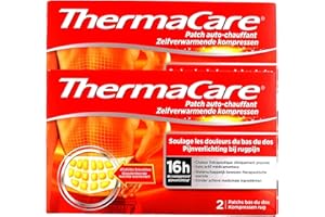 PARAVOSTRA THERMACARE | Patch Auto-Chauffant Bas du Dos | Soulage Efficace les Douleurs Musculaires | Décontracte les Muscles | Chaleur Constante Pendant 8 ou 16 Heures | Fabriqué en France | Lot de 2x4 Patchs