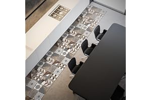 CREARREDA Alfombra Vinílica Cocina y Baño Antideslizante Lavable, Diseño Italiano Moderno, Impermeable, Decorativa, Resistente, Fácil Limpieza, Antimanchas, Higiénica, Made in Italy