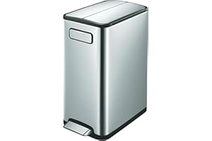 EKO Ecofly Step Bin Recycle 20+20 l, metal, matowy S/S, 27,5 x 46 x 65 cm