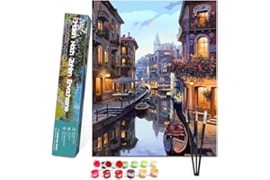 Bougimal Pintar por Numeros Adultos, DIY Pintura por números con Pinceles y Pinturas Decoraciones para el Hogar sin Marco de 40 X 50 cm