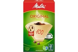 Melitta Torebki filtracyjne 100, Aromapor papier, naturalny brąz, 40 sztuk