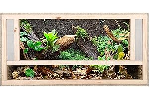 REPITERRA Terrario areazione frontale legno terrario terrari terrari 80 x 50 x 50 cm//rettili rettile