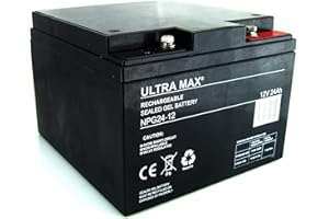 ULTRAMAX BATTERIES Ultramax NPG24-12, 12V 24AH 20HR 27 Hole Golf Trolley Gel Battery (AS 25AH, 26AH & 28AH)