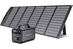 Egretech Sonic 600 600W Centrale électrique portable avec panneau solaire portable de 100W inclus, générateur solaire d'extérieur de 500Wh