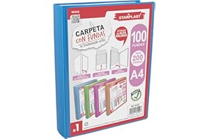 Raccoglitore con tasche STARPLAST 4 colori - 100 tasche blu