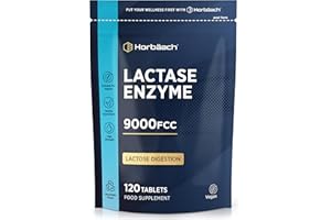 HORBÄACH Lactase Enzyme Tablets 9000 FCC | Lactose Digestion | 120 High Strength Vegan Tablets | Food Supplement | by Horbaach