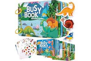 ZLLkeji Busy Board Montessori Juguetes Niños 3 Años Libro Interactivo Quiet Book Educativos Juguetes con la Clasificación por Colores y El Aprendizaje de Matemáticas