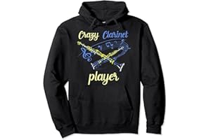 MAGLIETTA IDEA REGALO CLARINETTO Clarinettista Pazza Regalo Divertente Strumento Clarinetto Felpa con Cappuccio