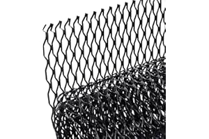 AggAuto 120×40cm Noir grille de course, Taille du trou de Mouette de 8×25mm, grille en aluminium, universels grille de radiateur de voiture