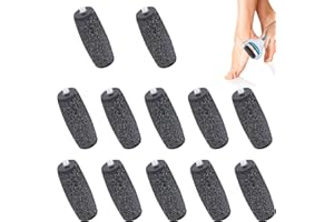 ZFRITP 12 Pezzi Rapeur Piedi Elettrico Rulli Di Ricambio Extra Ruvido Rullo Piede,Compatibile con Scholl Velvet Smooth, Ricarica Testa Del Rullo Per Pedicure Piede Elettrico