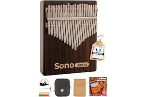 Sonodrum Kalimba "Sonolimba" mit 21 Schlüsseln in C - Dur aus Rosenholz - Daumenklavier inkl. Set mit Liederbuch, Schutztasche, Stimmhammer und weiteres. Kalimba Instrument für Kinder und Erwachsene.
