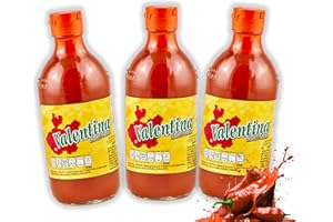 ‎MEXHAUS Valentina Salsa Picante (pack of 3) , Mexican Hot / Spicy Sauce / Scharfe Soße, the pack of 3 - je 370 ml, gluten free, low fat and low sugar, Viva México Collection by Mexhaus (3 stück)