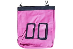 WATAWATA Hay Bag Hay Feeder Hanging Bag Hay Feeder Storage Feeding Bag for Small Animal Rabbit Guinea Pig (Red)