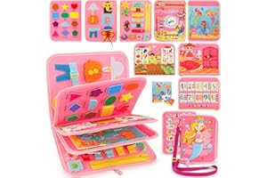 Gontence Busy Board for Toddlers - Montessori Toys for 1 Year Old - Toys for 2 3 4 Year Old Girls - Toddler Travel Toys - Sensory Toys Girl Gifts