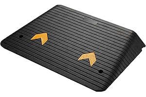 Wiltec Rampa in gomma per marciapiede e soglia 901,7x619,8x101,6 mm max 50 t con elementi riflettenti