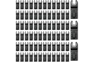 Meff-Mluk 100Pcs Oscillating Tool Blades Professional Universal Oscillating Saw Blades Wood Multitool Blades Compatible with Dewalt, Milwaukee, Makita, Ryobi, Rockwell, Bosch
