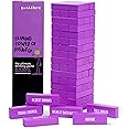 THE TWIDDLERS - Tumbling Tower Drinking Stack Game - 54 Wooden Blocks with Tasks Commands, Fun Stackable Party Games for Adults, Freshers, Stag & Hen Do's