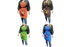 SaoTi Pack de 1,4 u 8 Delantales de Rizo/Toalla, Fabricados 100% en Algodón, frutas bordadas, ideal para secar.Marca Española