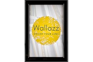 WALLAZZ Cornice portafoto in legno da parete Made in Italy | Cornice foto ideale per quadri camera da letto, poster da parete, portafoto e stampe. Cornice a giorno 40x60 cm, colore nero