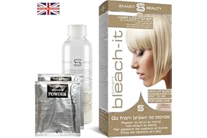 SMART BEAUTY No.1 Bleach Kit for Dark Hair, Smart Blonde Hair Bleach, Hair Lightener for Dark Hair, Perfect for Hair Highlighting, Ideal Preparation for Vibrant Pastel Hair Colour, Vegan, Cruelty Free