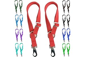 Majestic Ally Pack of 2 Horse Water Bucket Strap Hangers - Adjustable 18” to 30” Length – for Indoor or Outdoor Use