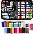 KASTWAVE Portable Sewing Kit - 100-Piece Includes 30 Color Threads, Scissors, Needles, Tape Measure and Other Accessories, for Women, Mom, Traveler, Adults, Beginner