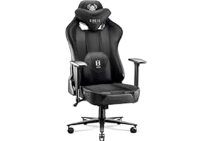 Diablo Sedia da Gaming in Tessuto X-Player 2.0 - Gaming Chair Ergonomica con Braccioli 3D - Cuscino Cervicale/Lombare Funzione Dondolo - Sedia per PC, Poltrona Gaming, Sedia Ufficio 160 kg - King (XL)