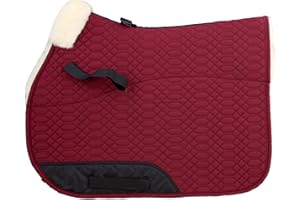 Engel Reitsport Lammfell Schabracke Half Lined SCHABRA1-VSS-BOR-MED Steppstoff Bordeauxrot Fell med. Vielseitigkeit/Springen (VSS)