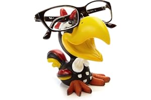 By Bers Brillenhalter Die_Vögel Design, handbemalt, Tier, echt lustig, aus Polyresin, für Spaßversteher und Junggebliebene Geschenk