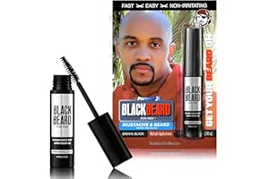 Blackbeard for Men Formula X - Instant Brush-on Beard & Mustache Color - 1-pack (Brownblack) by Blackbeard for Men