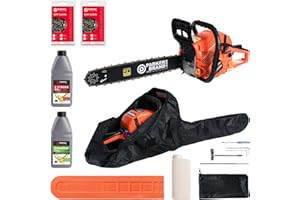 PARKERBRAND.COM 62cc 20" Petrol Chainsaw + 2 x Chains + Oil + More