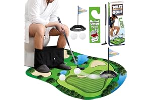 PIPIHOME Golf Gifts for Men, Toilet Golf Game, Funny Christmas Secret Santa Gifts for Men Him, Golfs Accessories Novelty Prank Joke Gag Presents for Dad Husband Boyfriend Grandpa