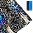 NewL Forged Carbon Fiber Gloss Chameleon Vinyl Wrap Sticker Free Bubble Air Release DIY Decal Car Auto Vehicle Morotcycle Self Adhesive (2.5cm x 900cm)