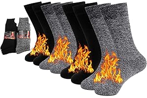 NovForth 2/4 paires de chaussettes thermiques épaisses isolées chauffées et chaudes pour le temps froid de l'hiver