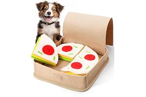 ANZOME Schnüffelteppich für Hunde, Hund interaktives Spielzeug für kleine und mittelgroße Hunde, für trainiere Hunde zum Fressen und Stressabbau, Waschbar (Pizzen)