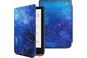 Fintie Funda Compatible con Pocketbook Touch HD 3/Touch Lux 4/Basic Lux 2/Color (2020) e-Book Reader de 6"- Súper Delgada y Ligera Carcasa con Auto-Reposo/Activación, Cielo Estrellado