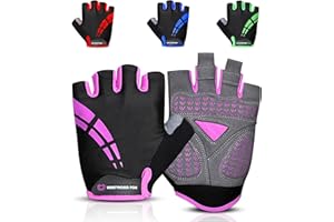 WESTWOOD FOX Gants de Cyclisme pour Hommes et Femmes, Demi-Doigts Unisexe avec Gel rembourré antidérapant, Paume Absorbant Les Chocs et Respirant, Gants d'été pour vélo MTB