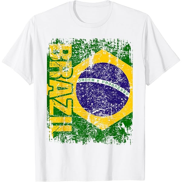 Petitebella Brasilien-Flagge Hundeshirt – Gelbes Baumwoll-Shirt Für Hunde, Größe M