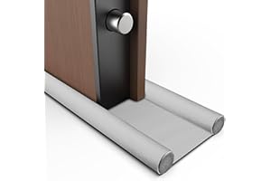 BABYBUNNY Bas de Porte, Bas de Porte Blindée, Idéal pour Toutes Les Portes | Empêche Les Courants d'air et l'infiltration de poussière, d'eau, de lumière, d'insectes et de bruits (Noir et Rouge)