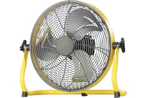 Sichler Haushaltsgeräte Akku Ventilator: Akku-Vollmetall-Bodenventilator, bis 1.200 U/Min., 30 cm, 15 Ah, IPX4 (Windmaschine, Stand-Ventilator, Deckenventilator)