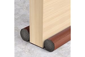 Abnaok Alfombrilla para puerta de casa, Burlete Cortavientos, Autoadhesiva, Ahorro de Costes de Calefacción, para Puerta de Entrada (Marrón, 95 cm)