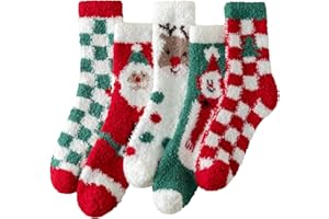 Simannie Fluffy Socks - Fluffy Socks Women's Size 4-7, Warm Comfort Socks for Women & Girls, Warm Plush Comfortable Socks for Winter Family Sleep and Outdoor Sports