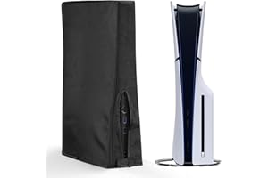 JUSPRO Staubschutz für PS5 Slim, Anti-Kratzer Sleeve Guard Protector Kompatibel mit Playstation 5 Slim (schwarz/für PS5 Slim)