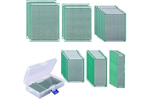 AUSTOR 40 Pieces Double Sided PCB Board Prototype Kit, 6 Sizes Circuit Board Universal Prototype Board with Free Box, for DIY Soldering and Electronic Project