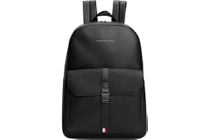 Tommy Hilfiger Mochila Hombre Foundation Mediano, Negro (Black), Talla Única