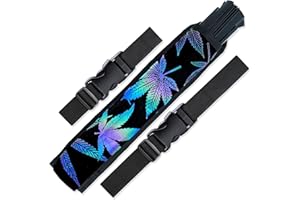 SoJourner Bags Rave Fan Holster - Rave Fan Holder - Rave Festival Zubehör | Handfächerhalter & Oberschenkelholster für Rave Essentials Leaf - Reflektierend