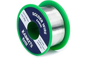 KAIWEETS Fil de Soudure sans Plomb Sn99,3%, Cu0,7%, Fil de Soudure avec Colophane pour la Soudure Électrique (0,8mm 50g)