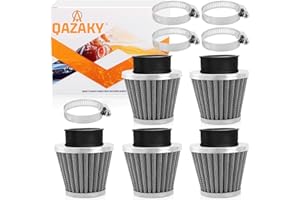 QAZAKY 5pcs 38mm 39mm 40mm 1.5" Air Filter Cleaner for 50cc 90cc 110cc 125cc 150cc 200cc GY6 Motorcycle ATV Scooter Quad Go Kart Moped Pit Dirt Racing Bike Kawasaki Yamaha Suzuki Baja TaoTao